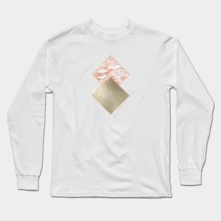 Diamond rose gold marble - golden shimmer Long Sleeve T-Shirt